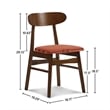 New Classic Furniture Morocco 7-Piece Mid-Century Wood Dining Set in Orange