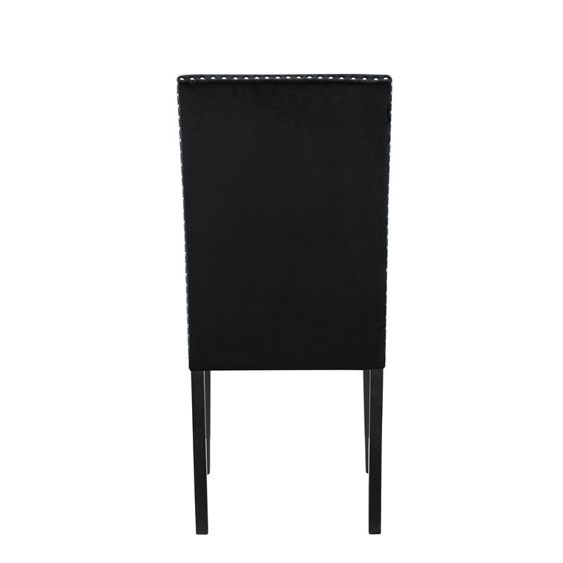 New Classic Furniture Celeste Faux Marble/Wood Dining Set w/ 4 Black Chairs