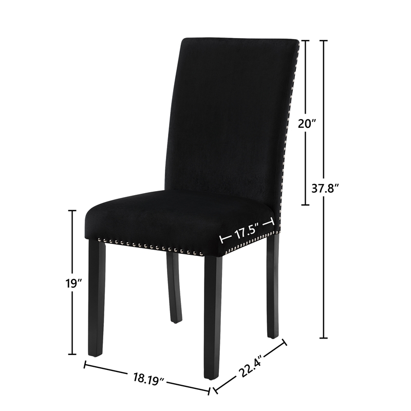 New Classic Furniture Celeste Faux Marble/Wood Dining Set w/ 4 Black Chairs