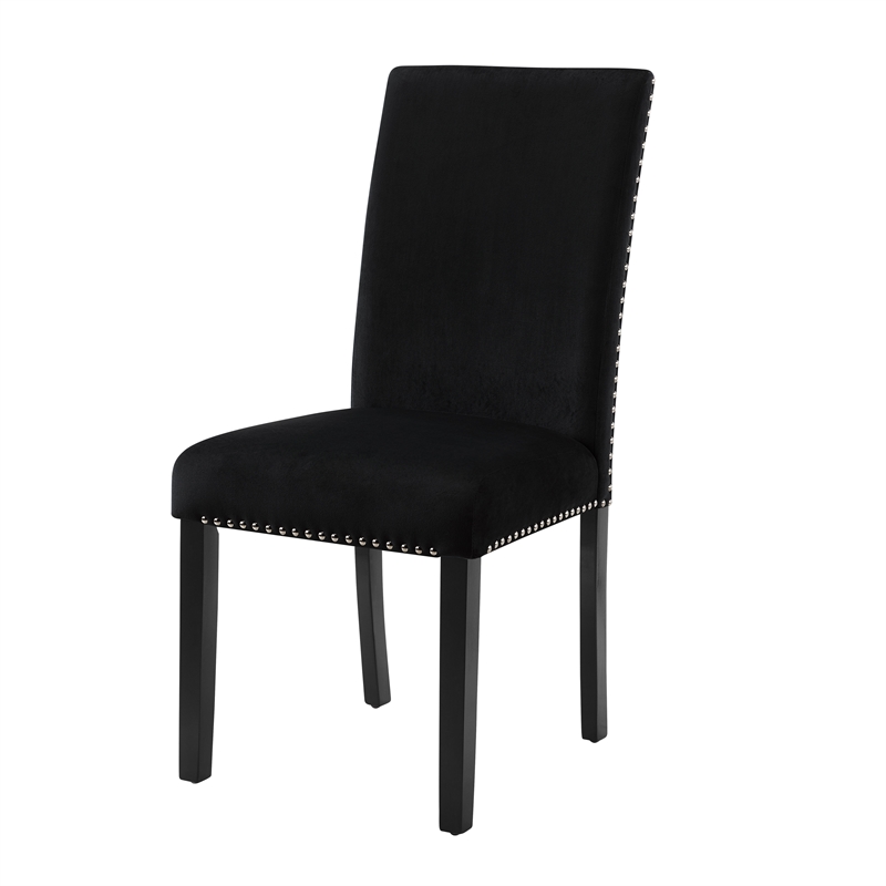 New Classic Furniture Celeste Faux Marble/Wood Dining Set w/ 4 Black Chairs