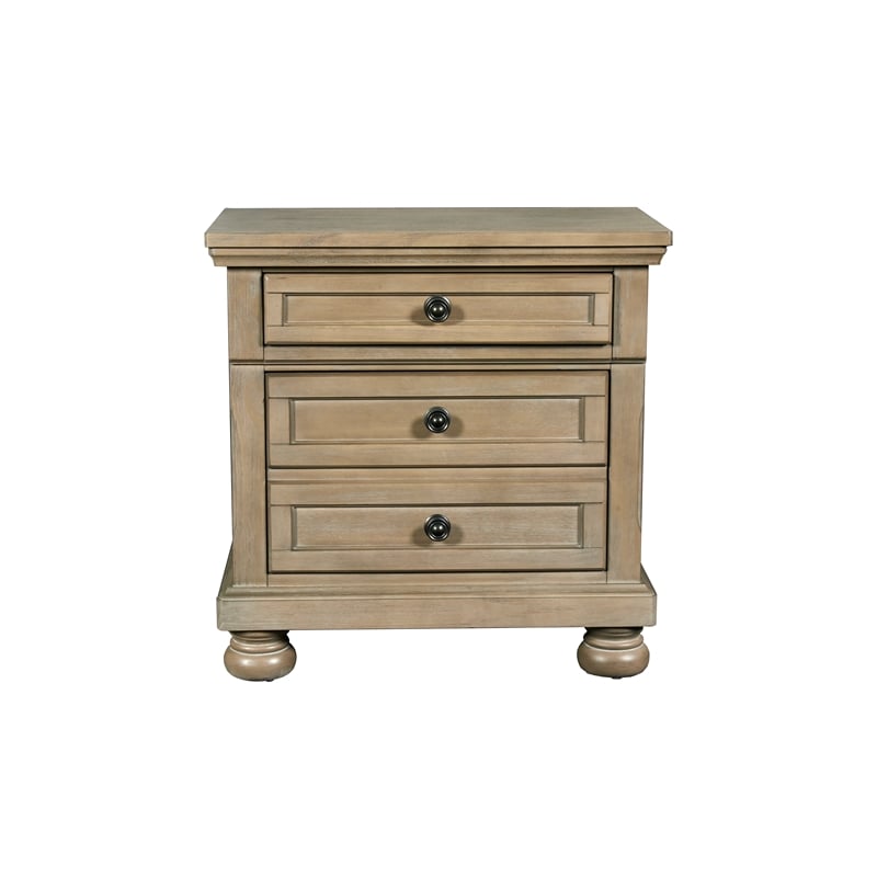New Classic Furniture Allegra 5-Piece Wood King Bedroom Set in Pewter