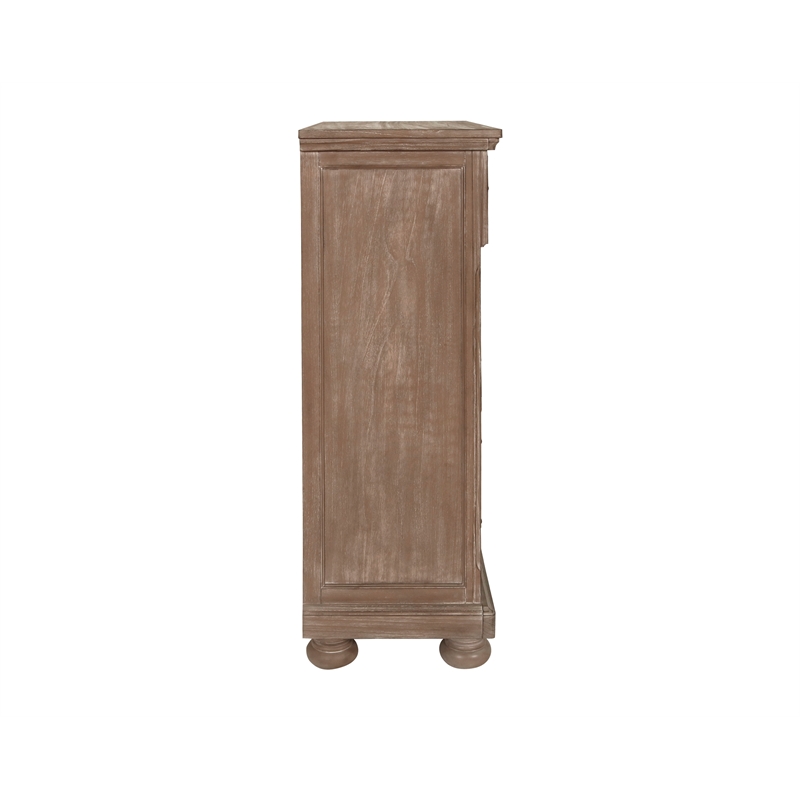 New Classic Allegra 4-Piece Wood Cal King Bedroom Set with Chest in Pewter