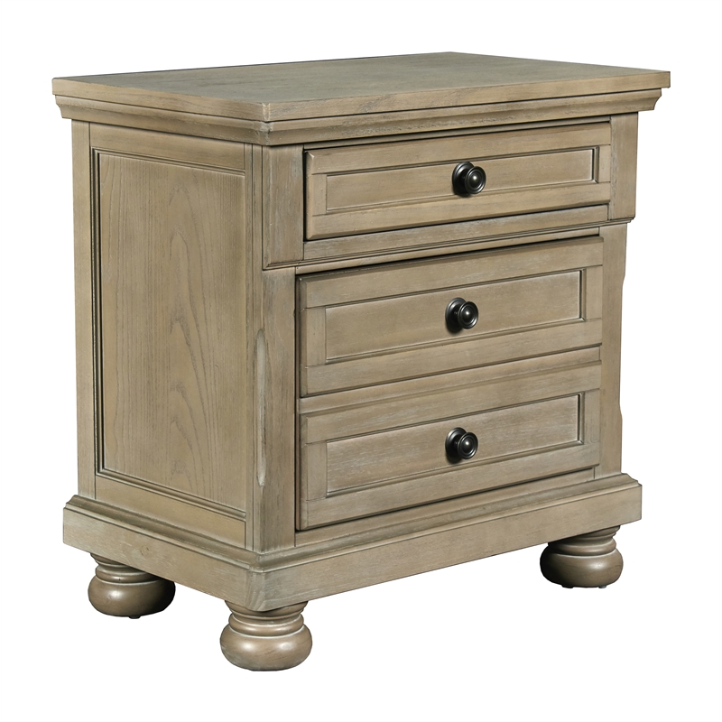 New Classic Furniture Allegra 5-Piece Wood Queen Bedroom Set in Pewter