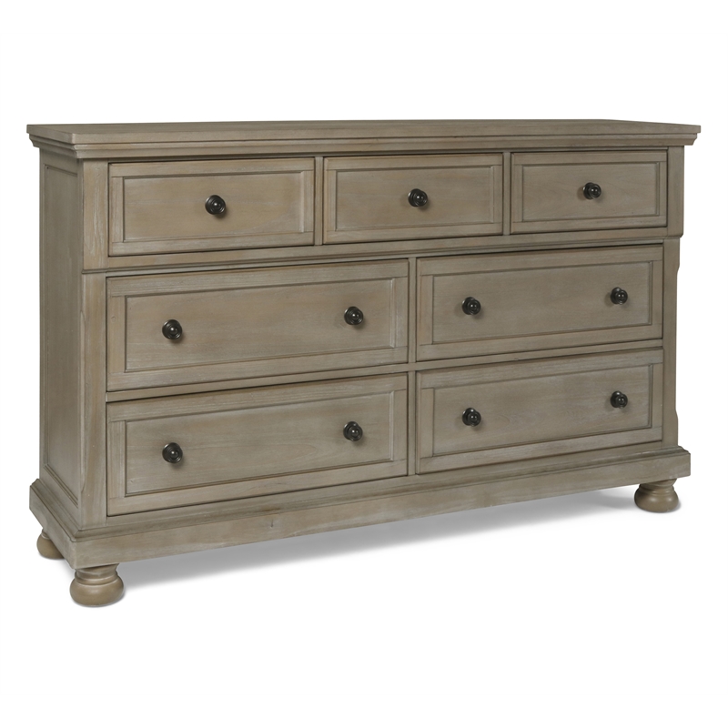 New Classic Furniture Allegra 5-Piece Wood Queen Bedroom Set in Pewter