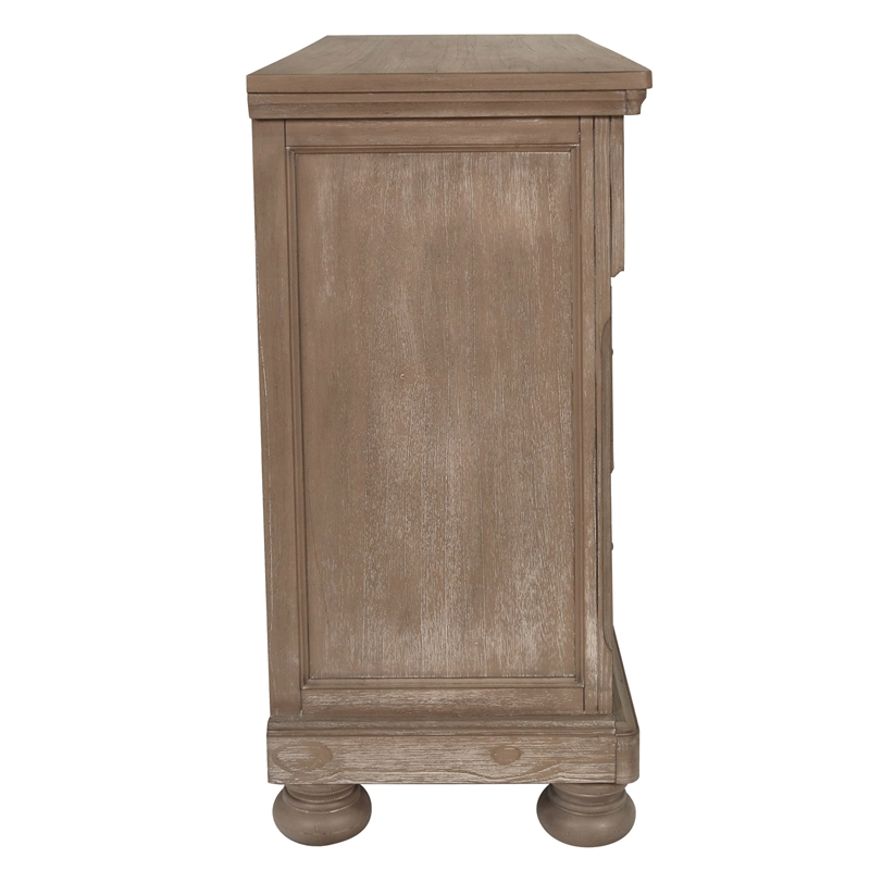 New Classic Furniture Allegra 2-Drawer Wood Media Console in Pewter
