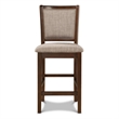 New Classic Furniture Amy 5-Piece Rectangle Wood & Fabric Counter Set in Cherry