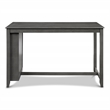 New Classic Furniture Amy 5-Piece Rectangle Wood & Fabric Counter Set in Gray