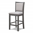 New Classic Furniture Amy 5-Piece Rectangle Wood & Fabric Counter Set in Gray