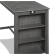 New Classic Furniture Amy 5-Piece Rectangle Wood & Fabric Counter Set in Gray