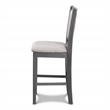 New Classic Furniture Amy 5-Piece Rectangle Wood & Fabric Counter Set in Gray