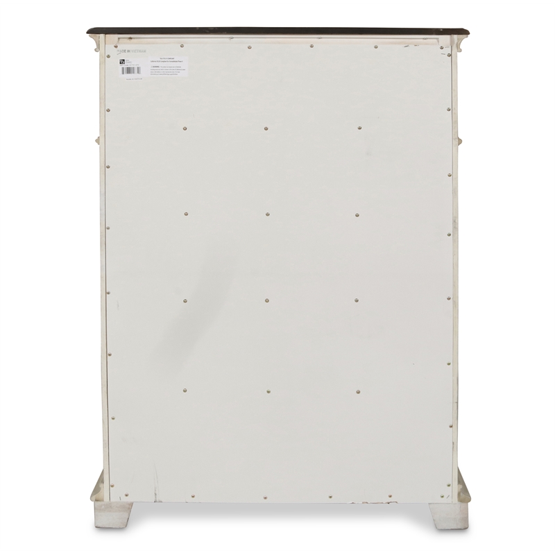 New Classic Furniture Anastasia 5-Drawer Wood Chest in Antique White