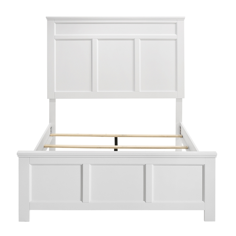 New Classic Furniture Andover Traditional Wood Full Bed in White