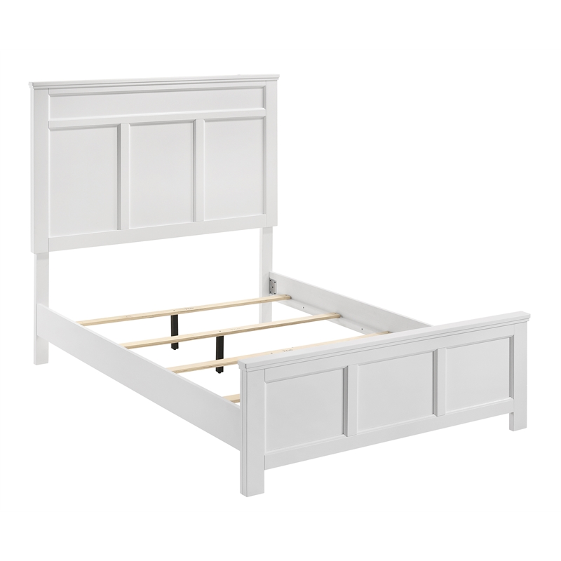 New Classic Furniture Andover Traditional Wood Full Bed in White