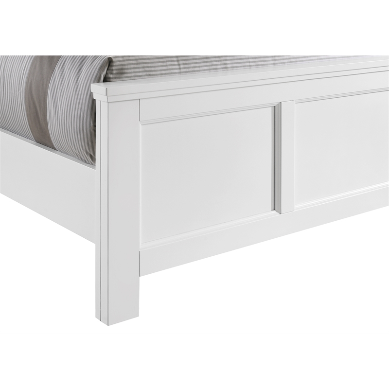 New Classic Furniture Andover Traditional Wood Twin Bed in White