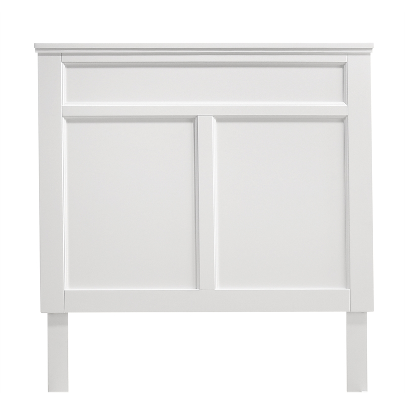 New Classic Furniture Andover Traditional Wood Twin Bed in White
