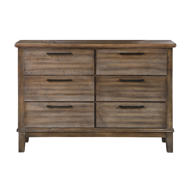 New Classic Cagney 4-Piece Wood Cal King Bedroom Set with Chest in Brown