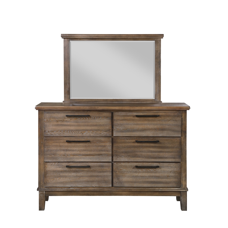 New Classic Cagney 4-Piece Wood Cal King Bedroom Set with Nightstand in Brown