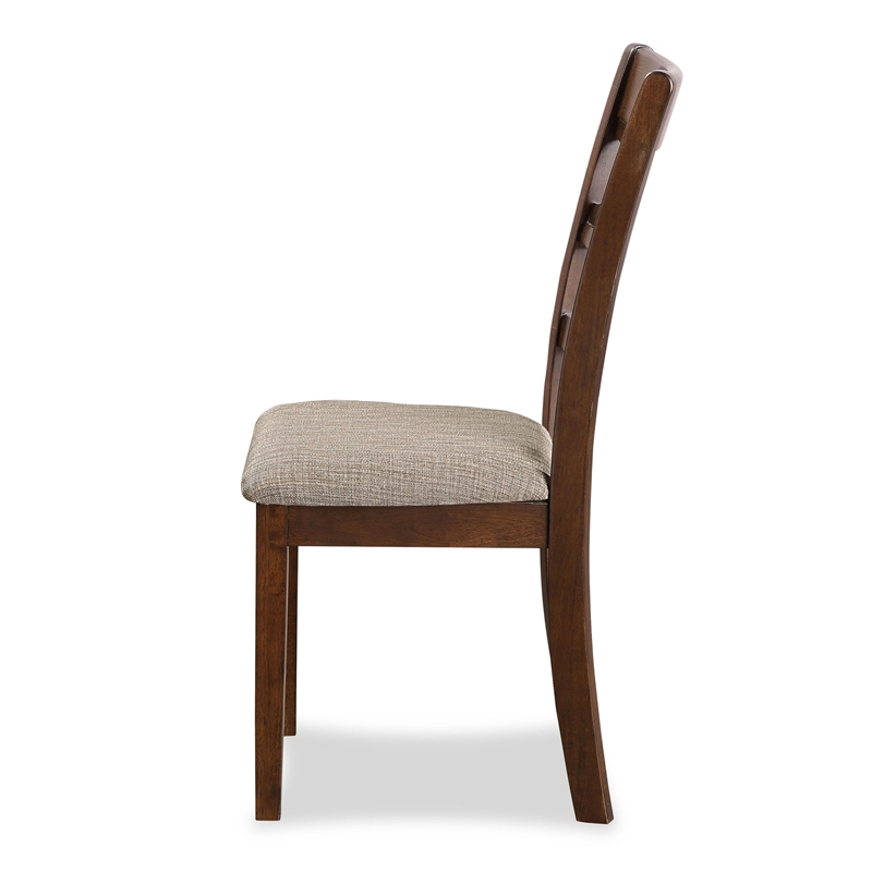 New Classic Cori 5-Piece Round Wood Dining Table Set with 4 Chairs in Cherry