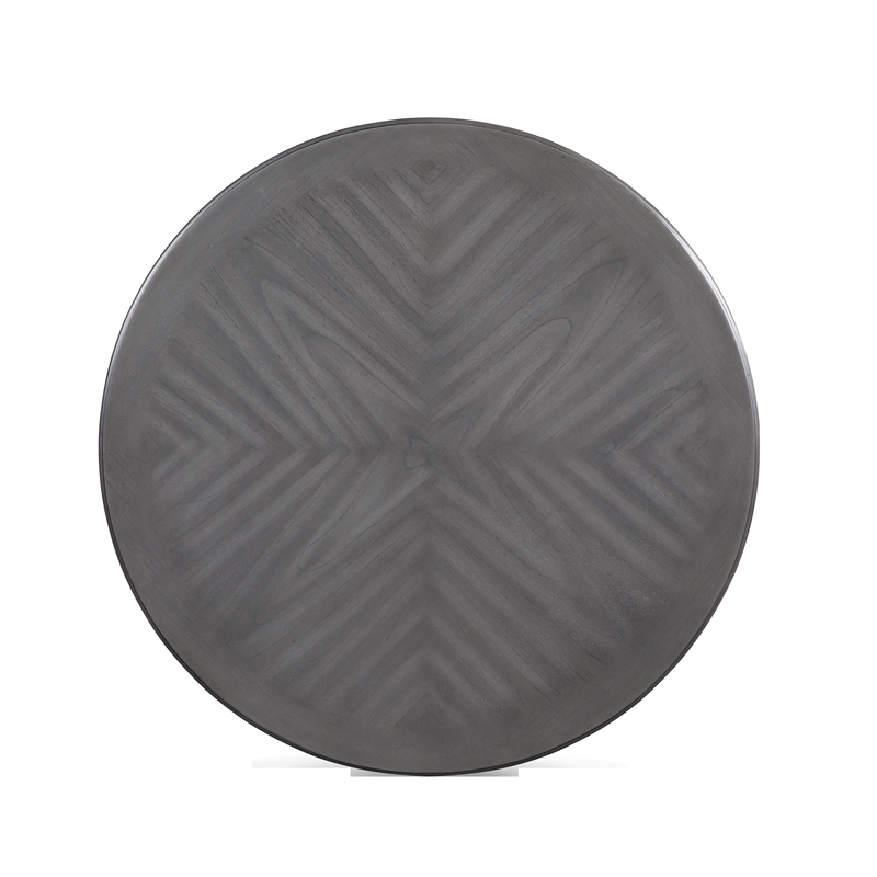 New Classic Cori 5-Piece Round Wood Counter Table Set with 4 Chairs in Gray