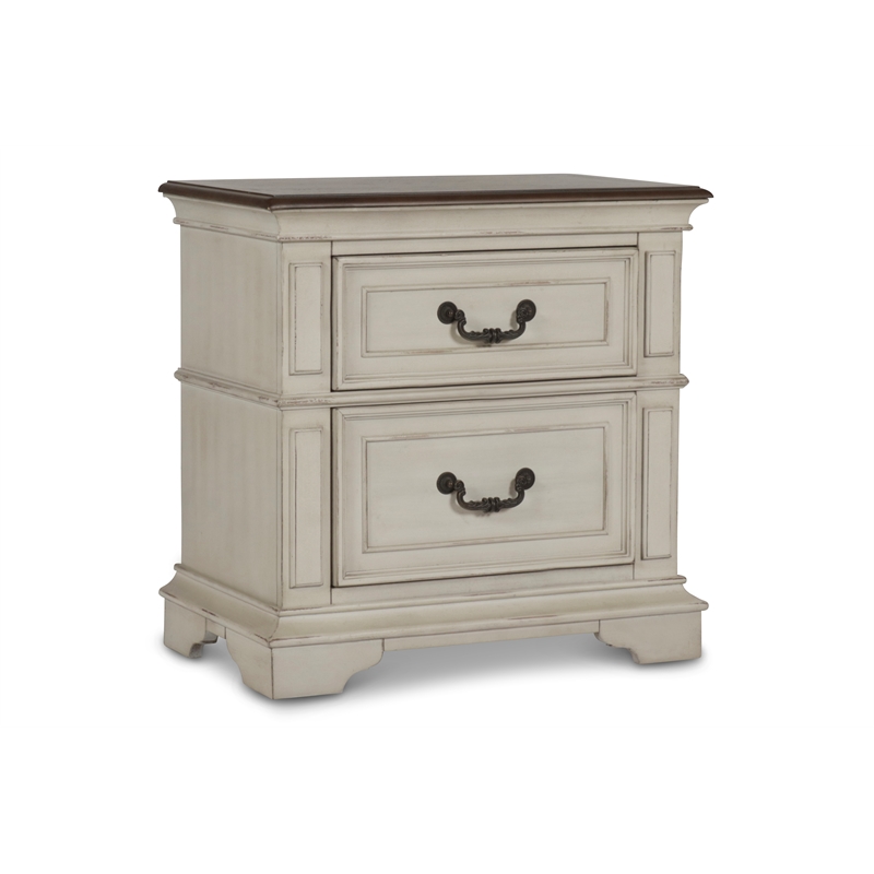 New Classic Furniture Anastasia 5-Piece Wood King Bedroom Set in Ant White