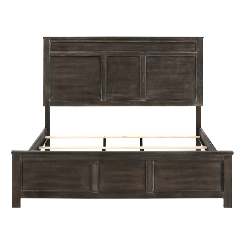 New Classic Furniture Andover 5-Piece Wood King Bedroom Set in Nutmeg