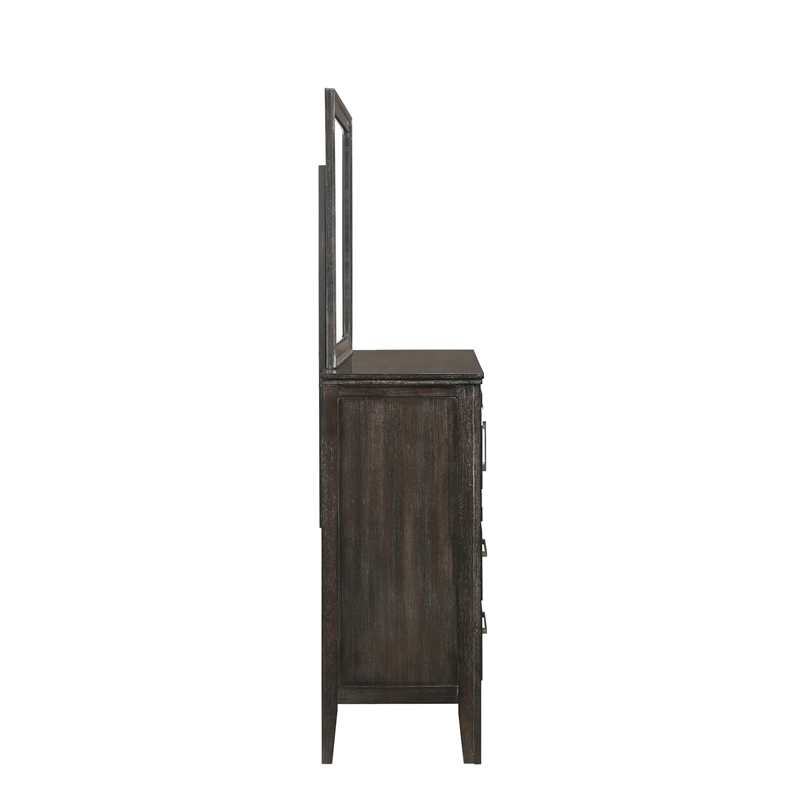 New Classic Andover 4-Piece Wood Cal King Bedroom Set with Chest in Nutmeg