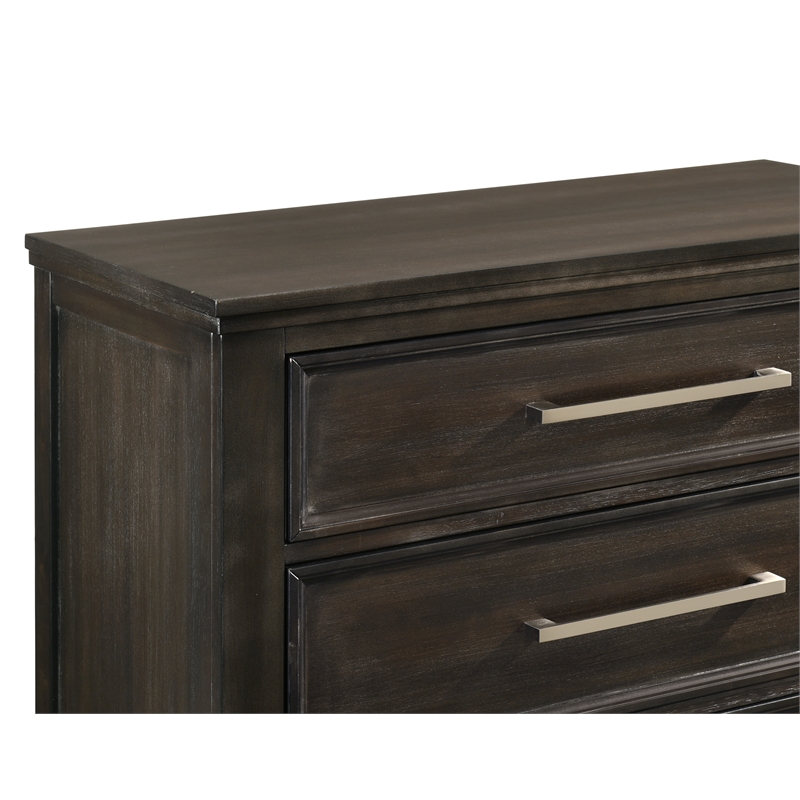 New Classic Andover 4-Piece Wood Cal King Bedroom Set with Chest in Nutmeg