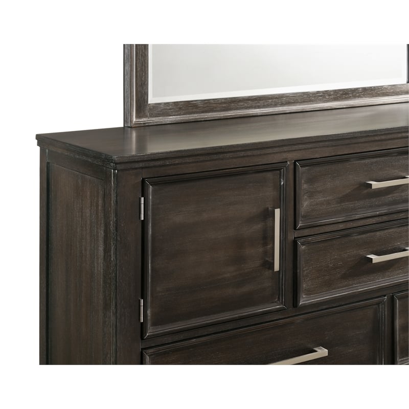 New Classic Andover 5-Piece Wood California King Bedroom Set in Nutmeg