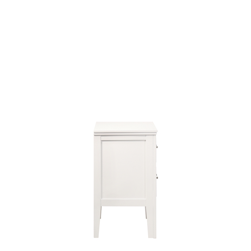 New Classic Andover 4-Piece Wood Cal King Bedroom Set with Nightstand in White