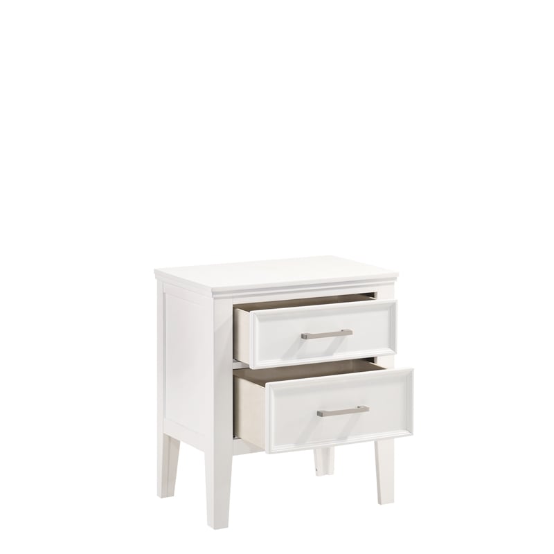 New Classic Furniture Andover 5-Piece Wood Queen Bedroom Set in White