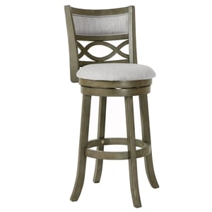 New Classic Furniture Manchester 29&quot Solid Wood Bar Stool in Olive Gray