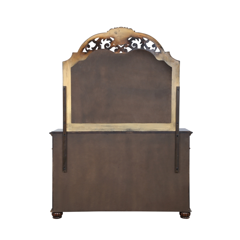 New Classic Maximus 5-Piece Wood King Bedroom Set in Madeira Brown