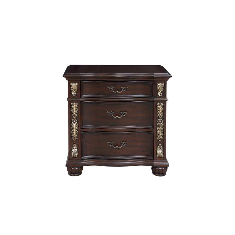 New Classic Maximus 5-Piece Wood King Bedroom Set in Madeira Brown