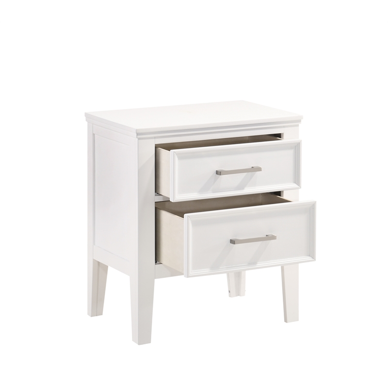 New Classic Furniture Andover 6-Piece Wood Queen Bedroom Set in White