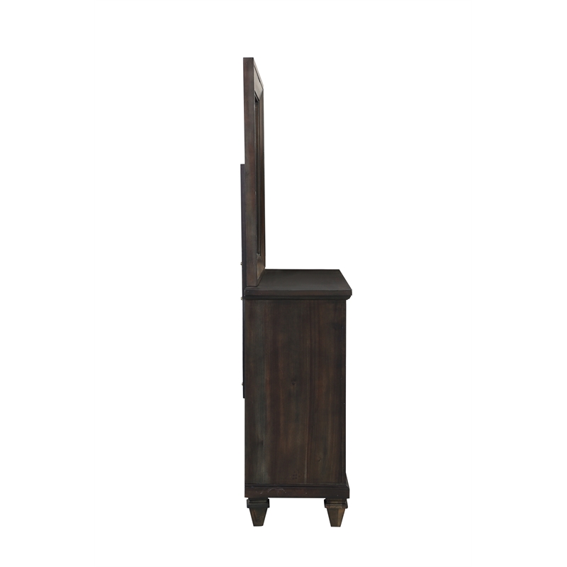 New Classic Sevilla 4-Piece Wood King Bedroom Set with Chest in Walnut