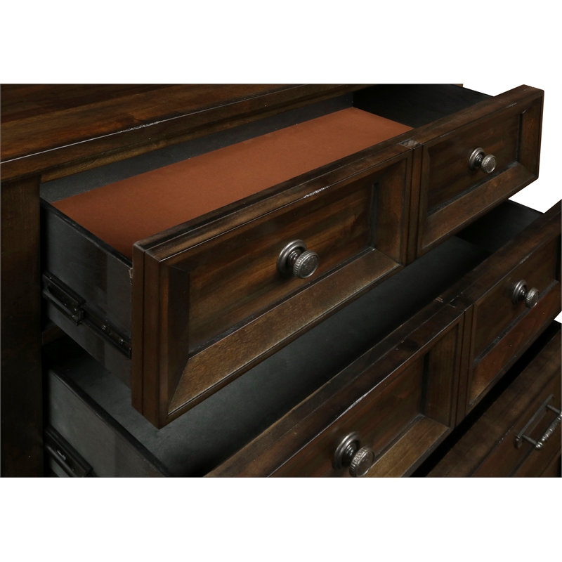 New Classic Sevilla 4-Piece Wood King Bedroom Set with Chest in Walnut