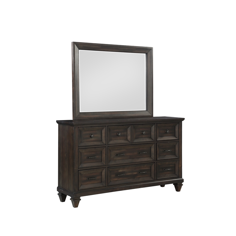 New Classic Sevilla 4-Piece Wood King Bedroom Set with Chest in Walnut