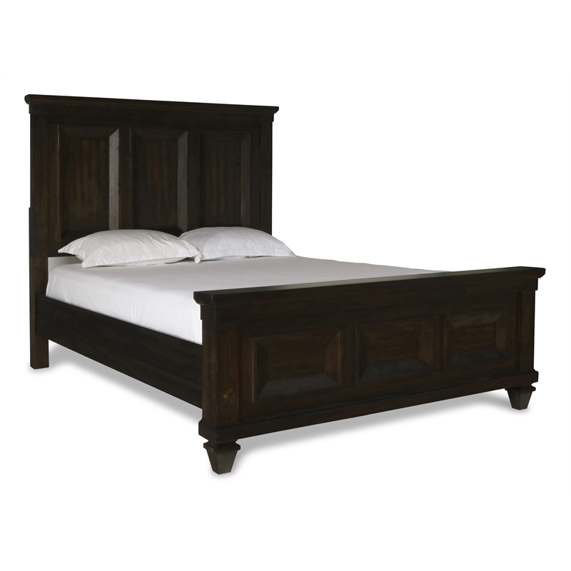 New Classic Furniture Sevilla Contemporary Wood California King Bed in Walnut