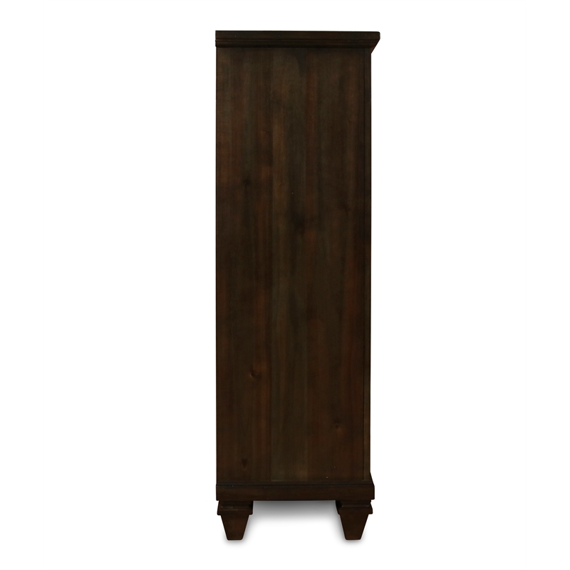 New Classic Furniture Sevilla 5-Drawer Solid Wood Chest in Walnut