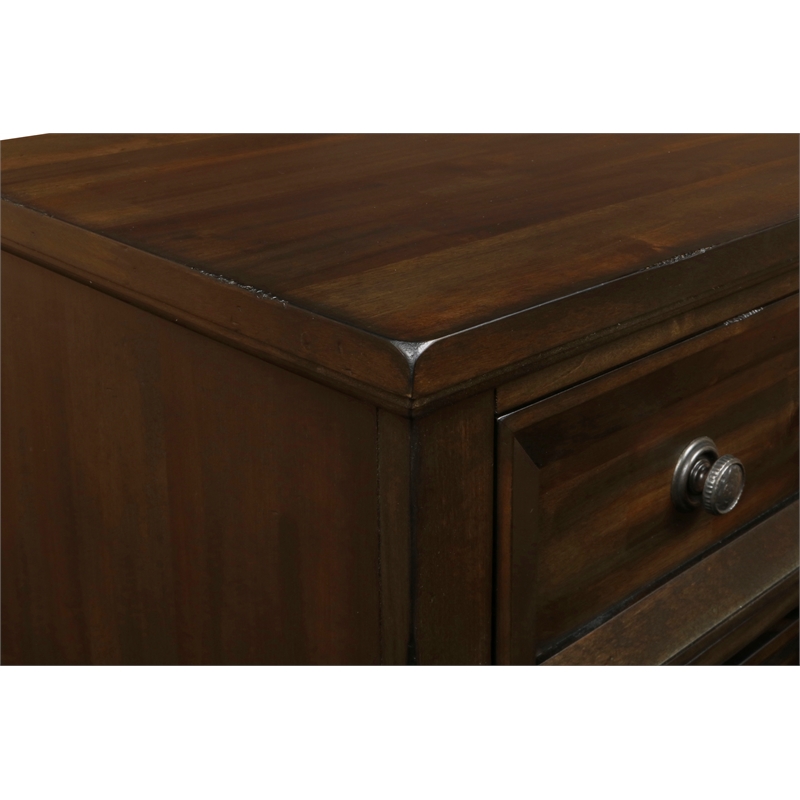 New Classic Furniture Sevilla 5-Drawer Solid Wood Chest in Walnut