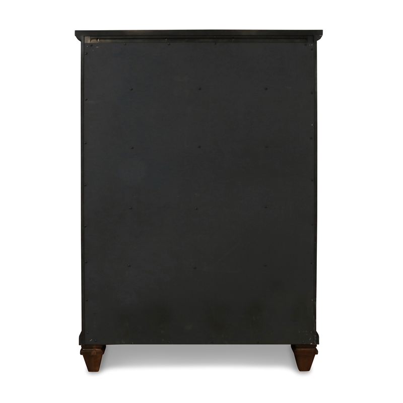 New Classic Furniture Sevilla 5-Drawer Solid Wood Chest in Walnut