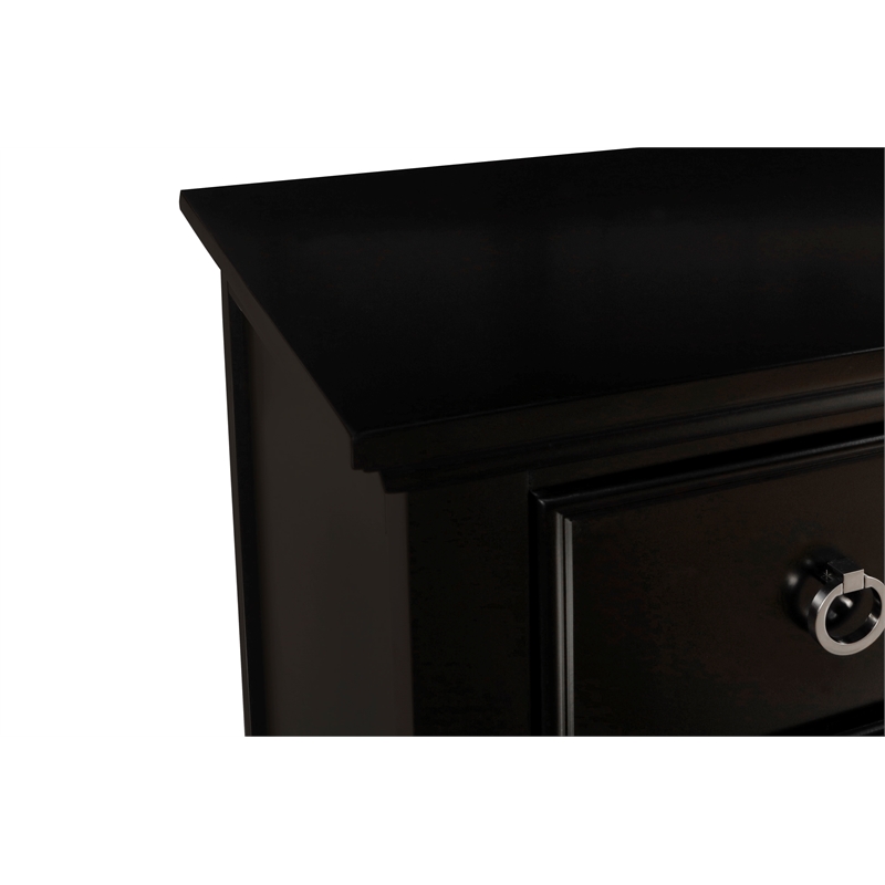 New Classic Tamarack 4-Piece Wood King Bedroom Set with Chest in Black