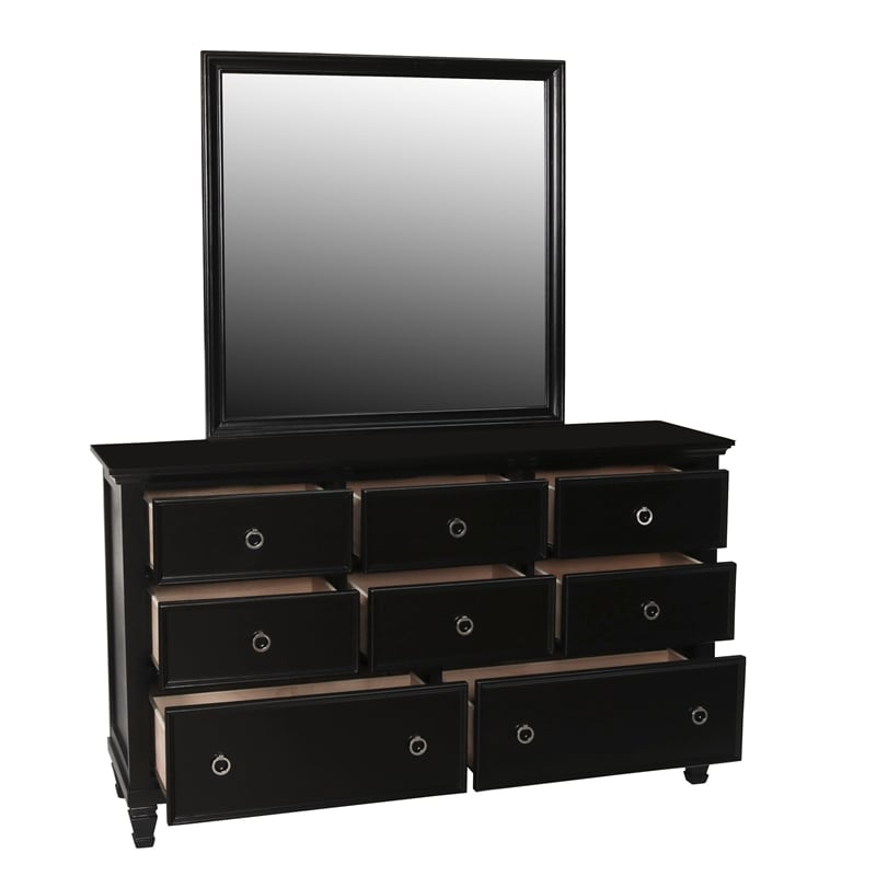 New Classic Furniture Tamarack 5-Piece Wood King Bedroom Set in Black