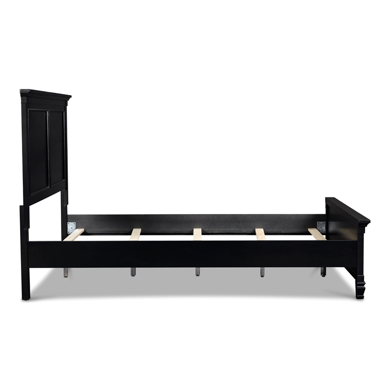 New Classic Furniture Tamarack Wood California King Panel Bed in Black
