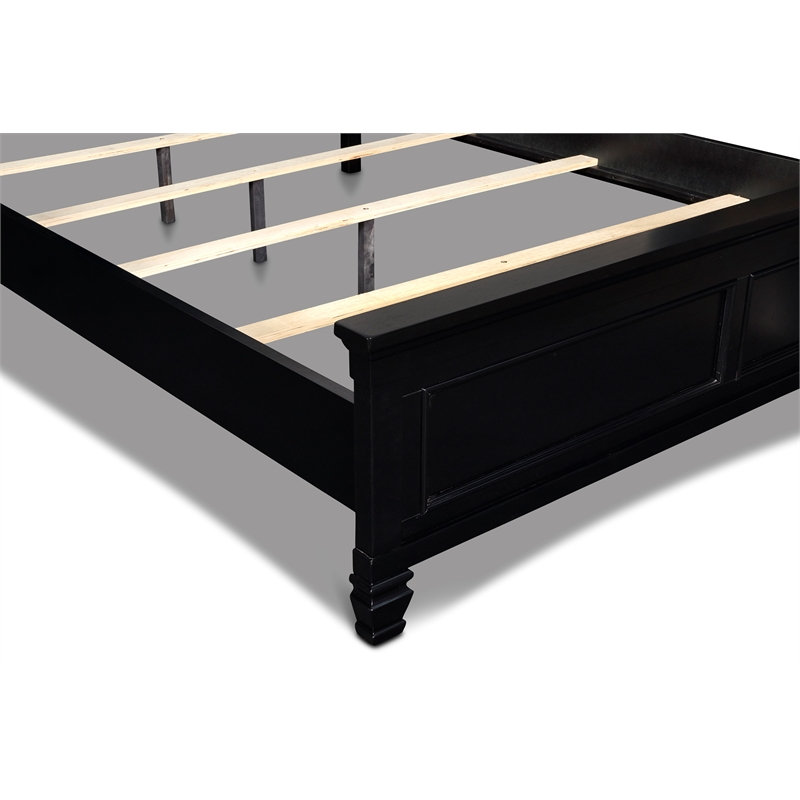 New Classic Tamarack 4-Piece Wood Queen Bedroom Set with Chest in Black