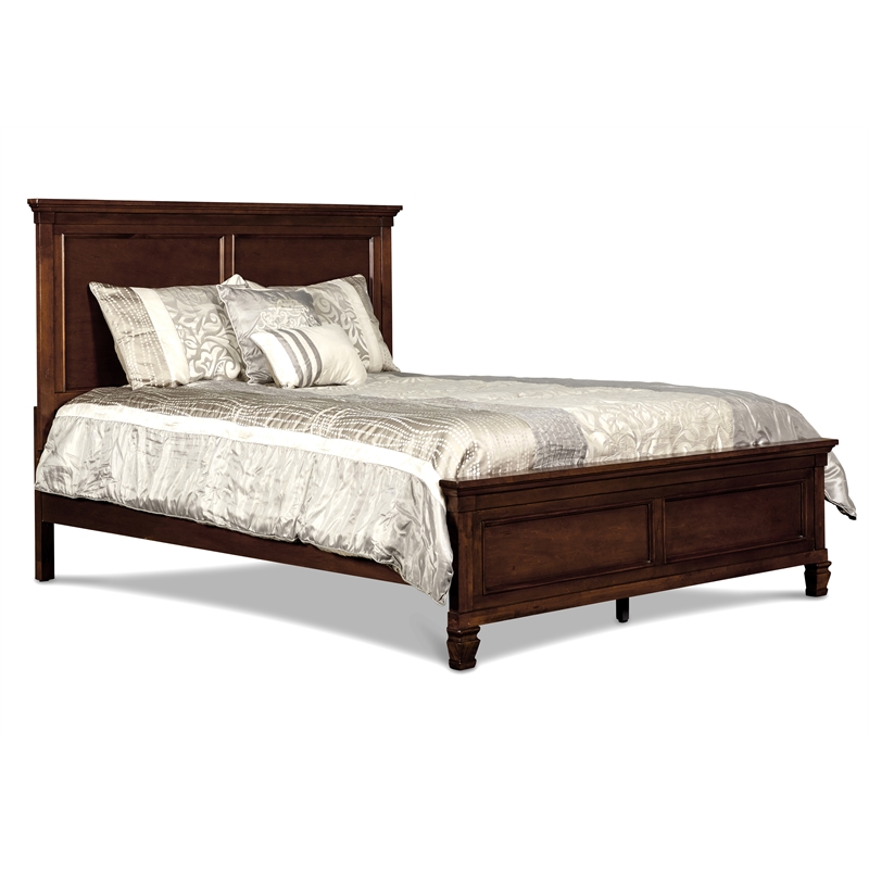 New Classic Tamarack 4PC Wood Cal King Bedroom Set with Chest in Brown Cherry