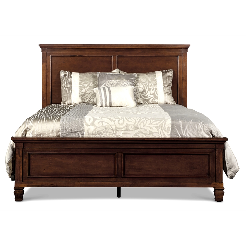 New Classic Tamarack 4PC Wood Cal King Bedroom Set with Chest in Brown Cherry