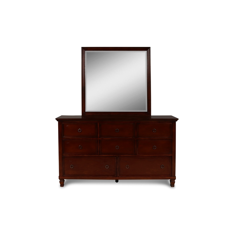 New Classic Furniture Tamarack 5-Piece Wood Cal King Bedroom Set in Brown Cherry
