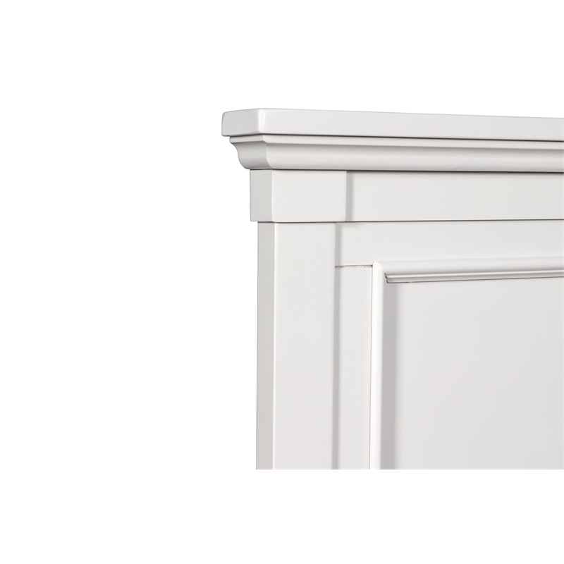 New Classic Furniture Tamarack Wood California King Panel Bed in White