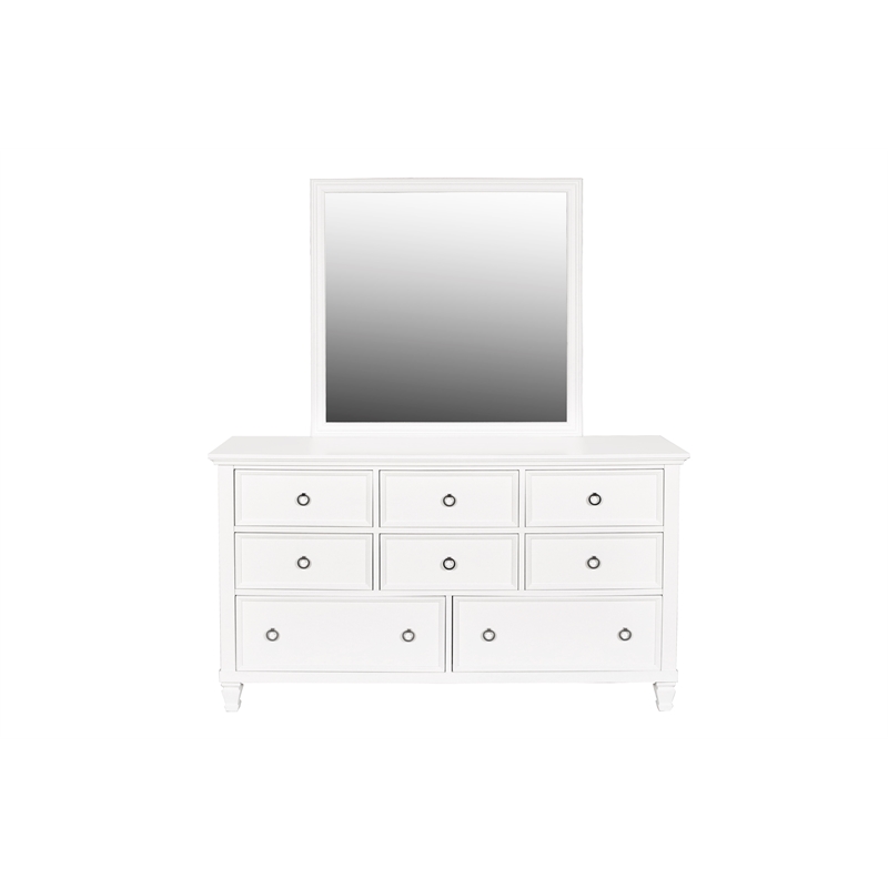 New Classic Tamarack 4-Piece Wood Queen Bedroom Set with Nightstand in White